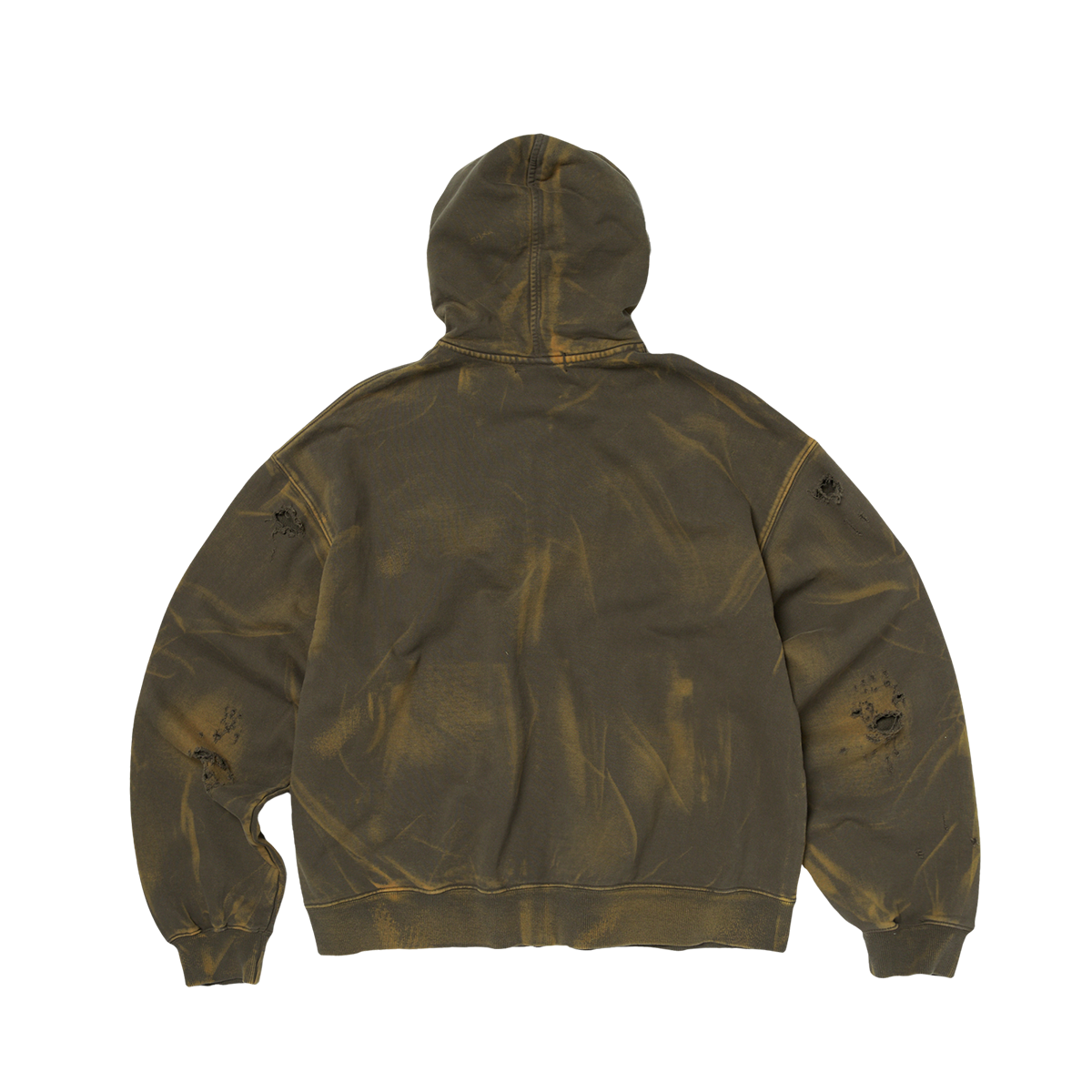 TC TWO TONE WASHED ZIP-UP HOODIE