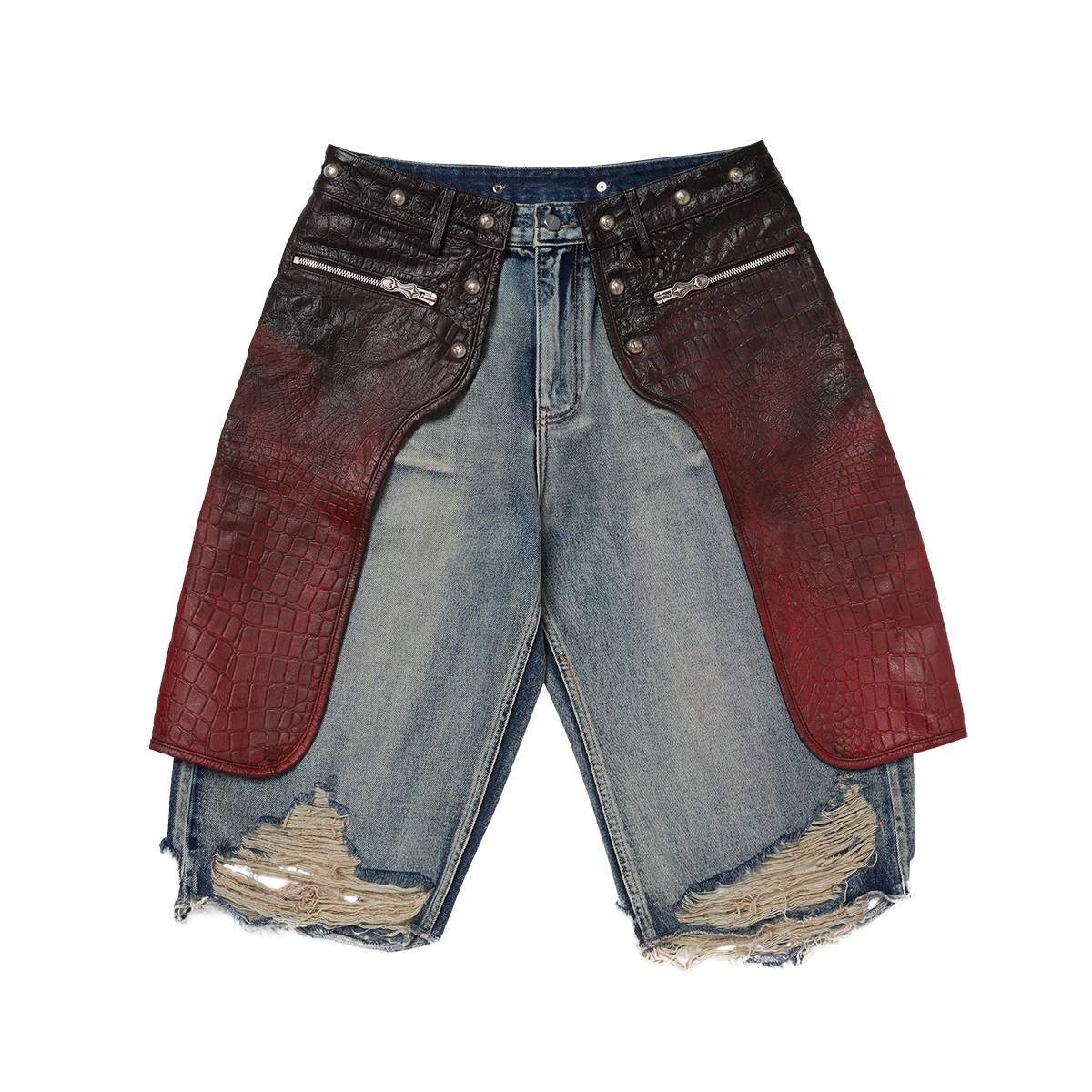 FILA x TC Dragon Leather Denim Mix Short – thug club