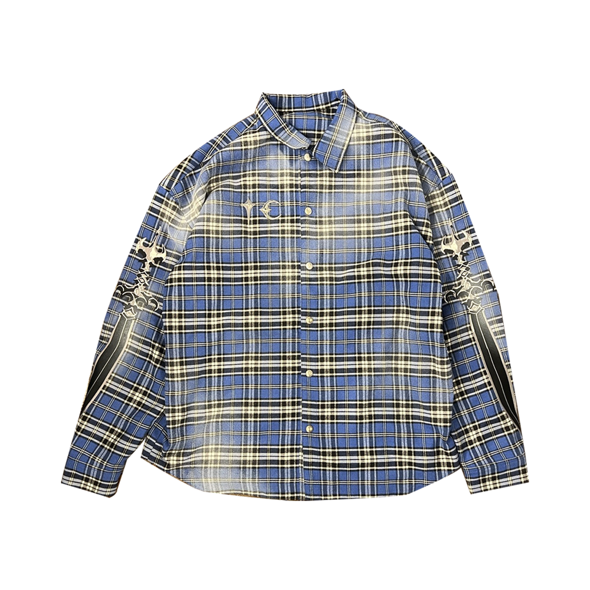 Arab Sword Flannel Shirt – thug club Arab Sword Flannel Shirt – thug club