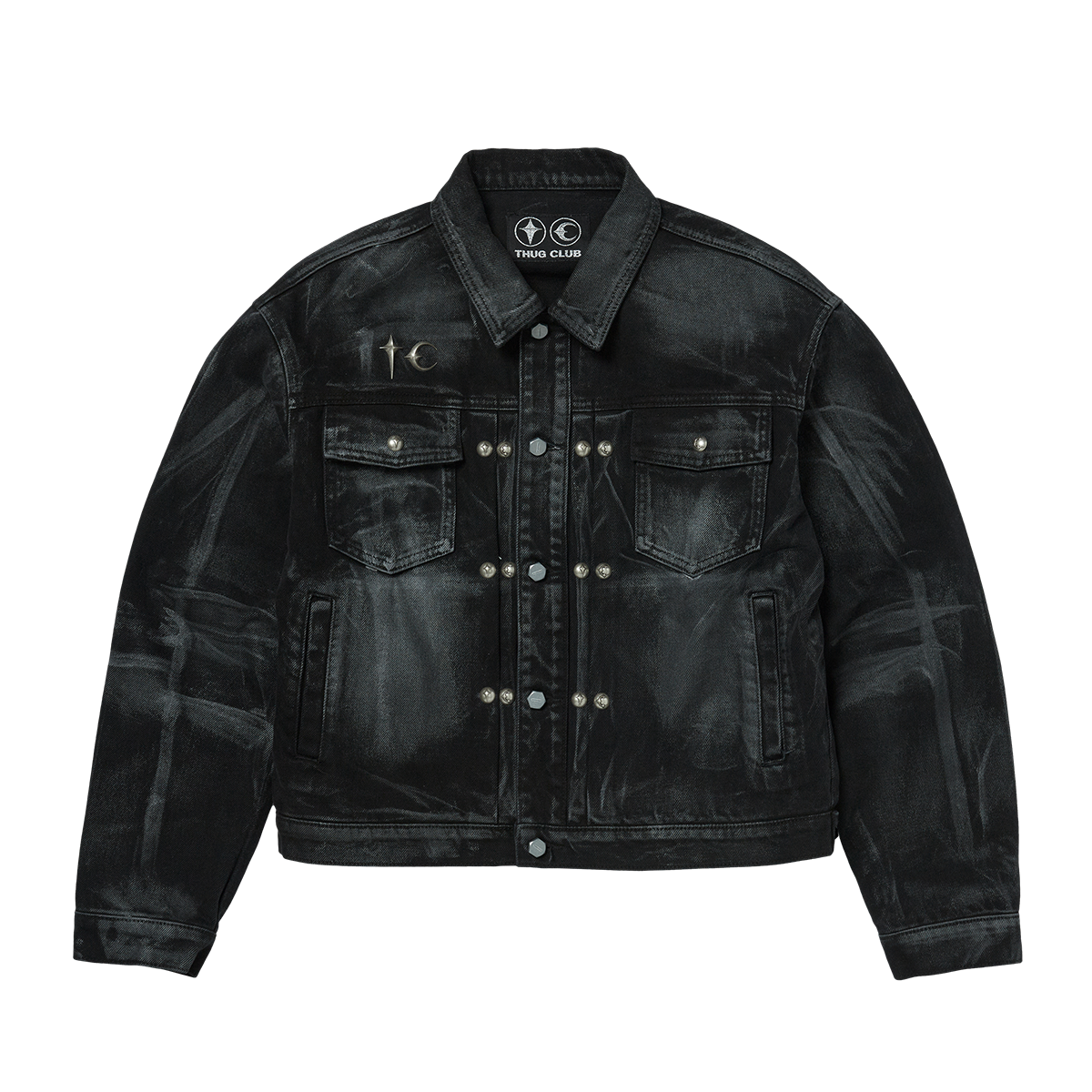 Leave a Trace Denim Jacket – thug club Leave a Trace Denim Jacket – thug club