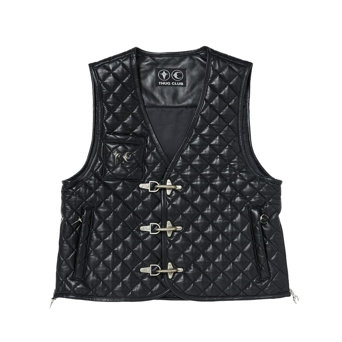 TC Bone Leather Quilted Vest – thug club