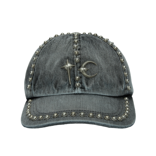 Studded Denim cap