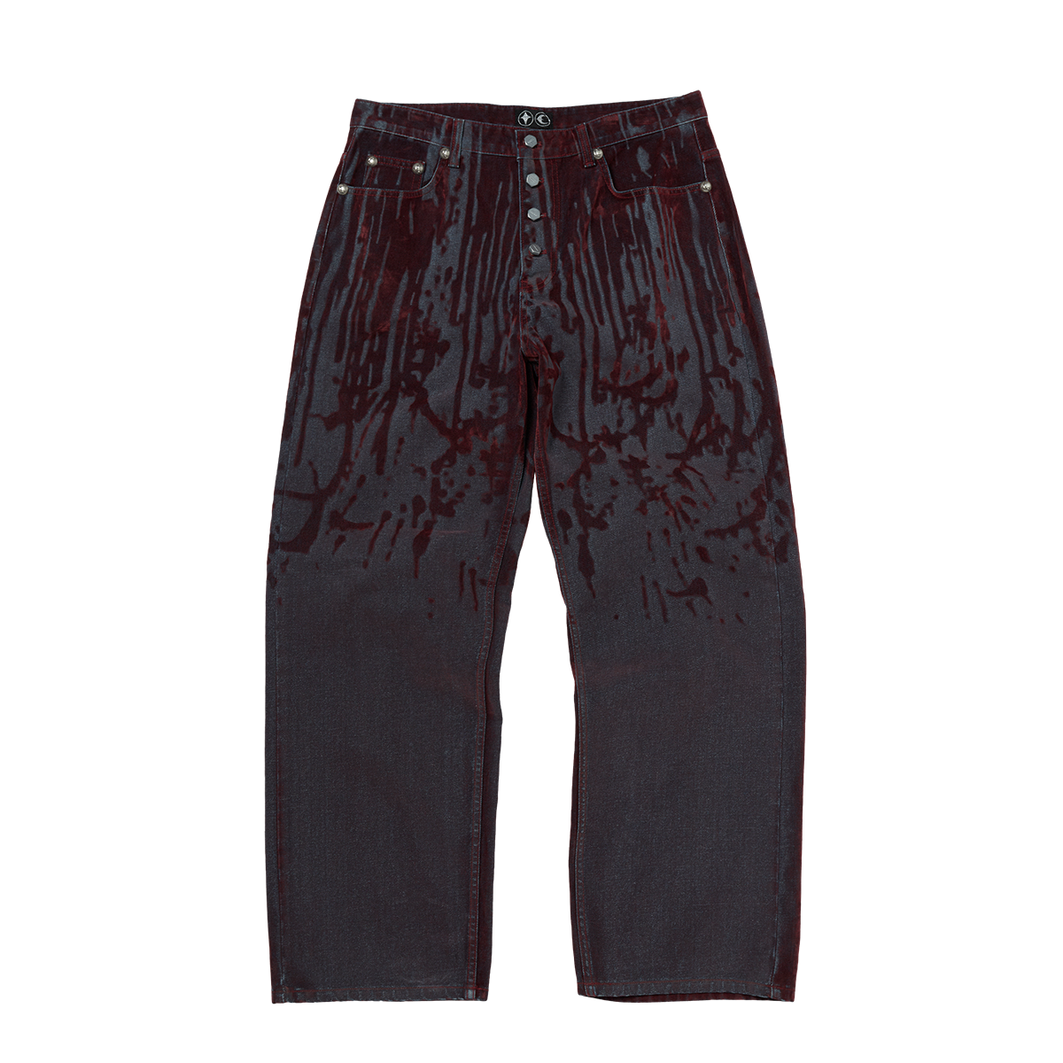 Blood Lazered Denim Pants – thug club Blood Lazered Denim Pants – thug club