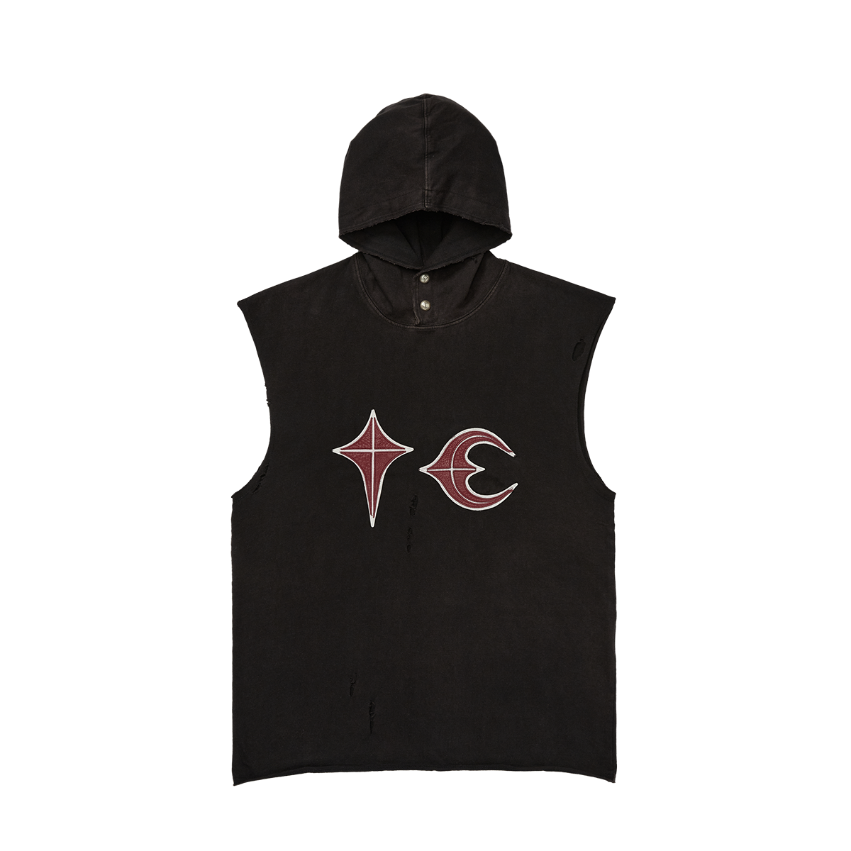 Rock Hooded Vest – thug club Rock Hooded Vest – thug club
