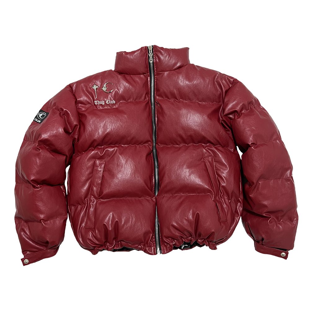 TC Leather Puffer Jacket (Duck Down)