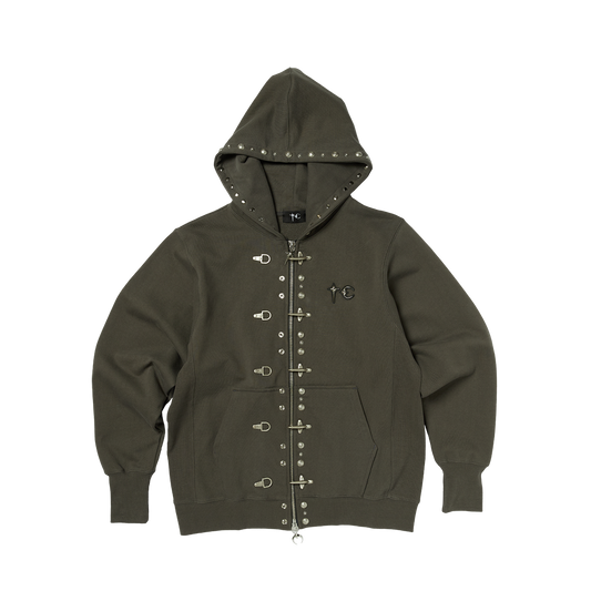 TC STUDDED LINE ZIP-UP HOODIE