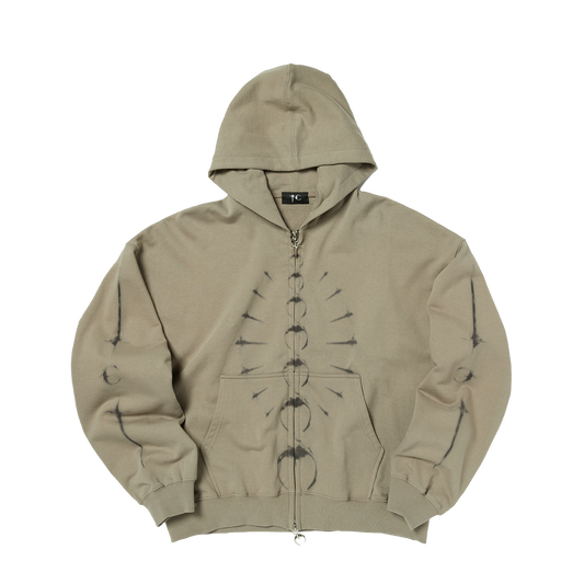 TC RIBCAGE ZIP-UP HOODIE