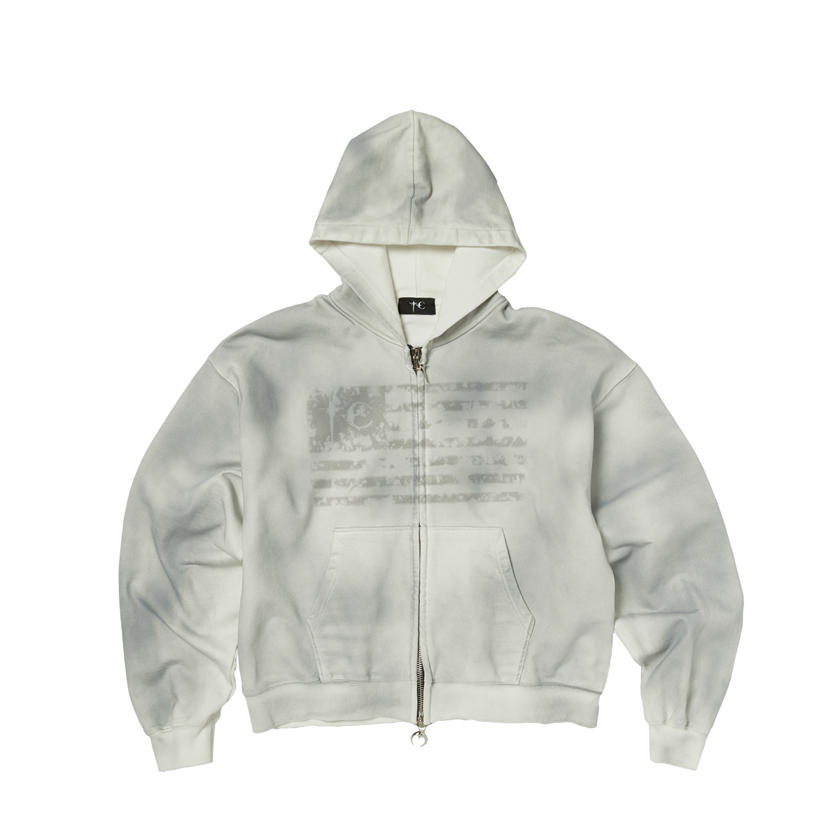 DIRTY WASHED OLD GLORY ZIP-UP HOODIE