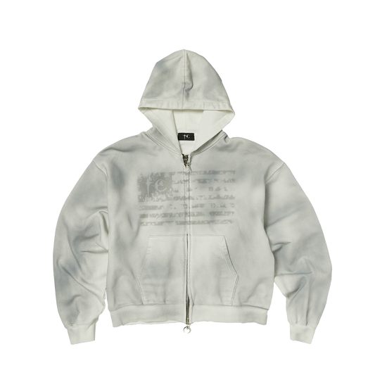 DIRTY WASHED OLD GLORY ZIP-UP HOODIE