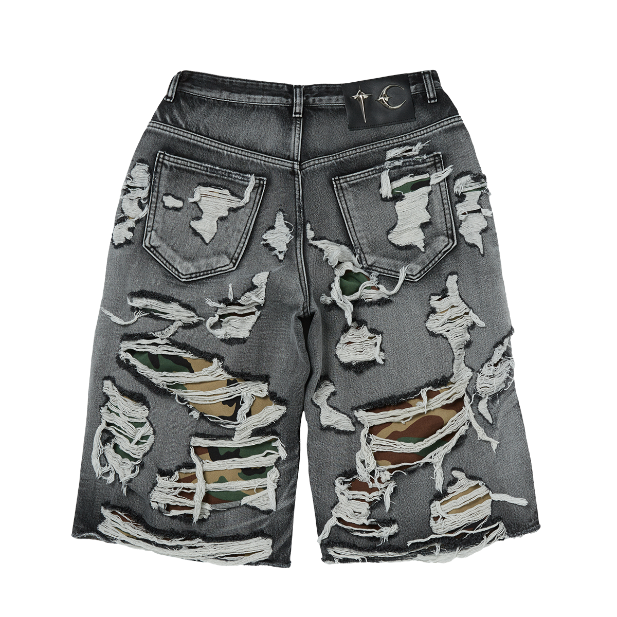 Hell Camo Denim Shorts