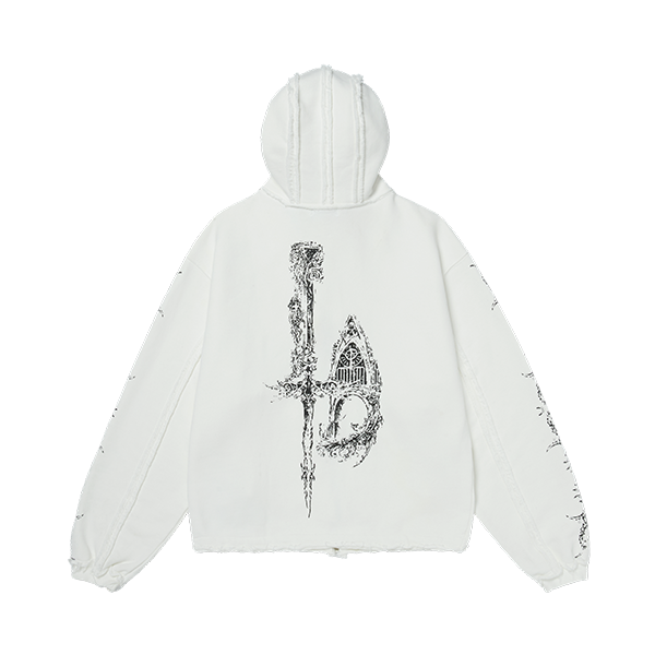 Dragon Stud Zip-up hoodie – thug club Dragon Stud Zip-up hoodie – thug club