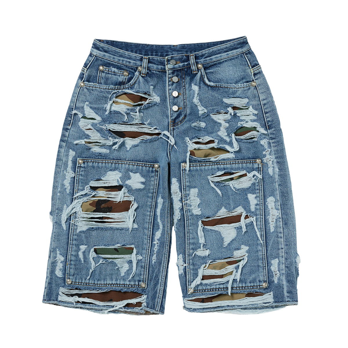 Hell Camo Denim Shorts