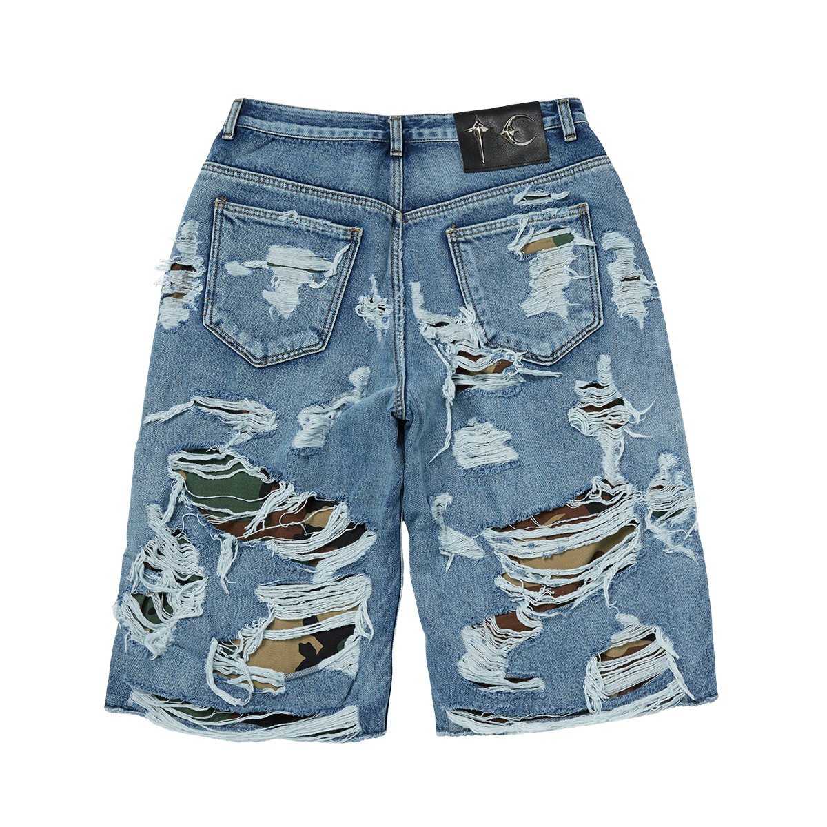 Hell Camo Denim Shorts