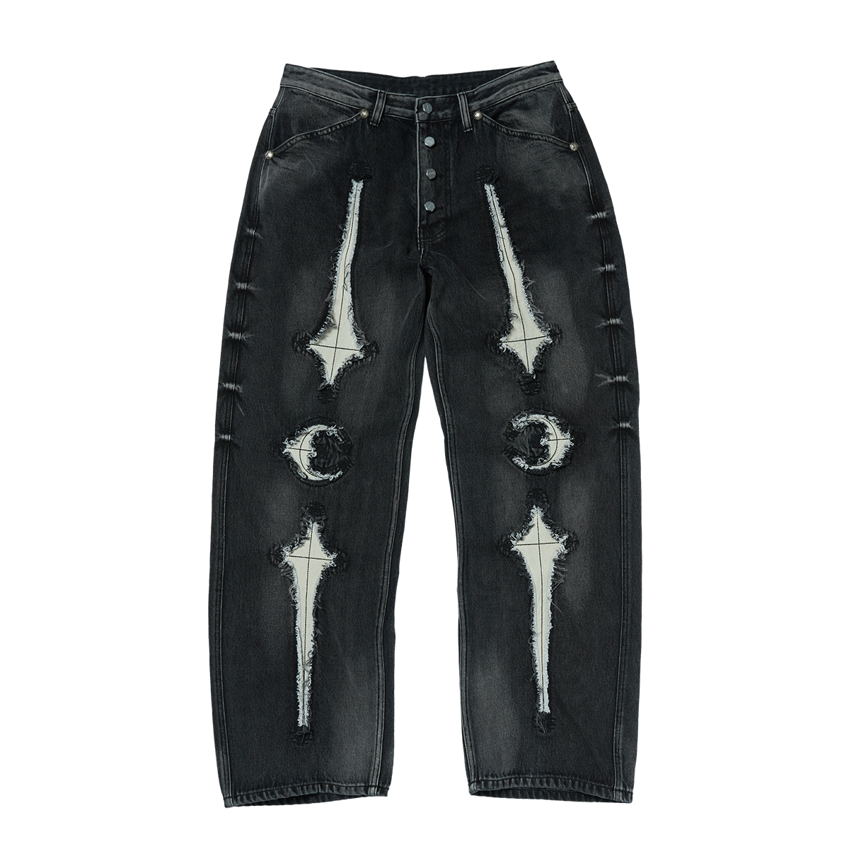 TC Bone Leather Denim Pants