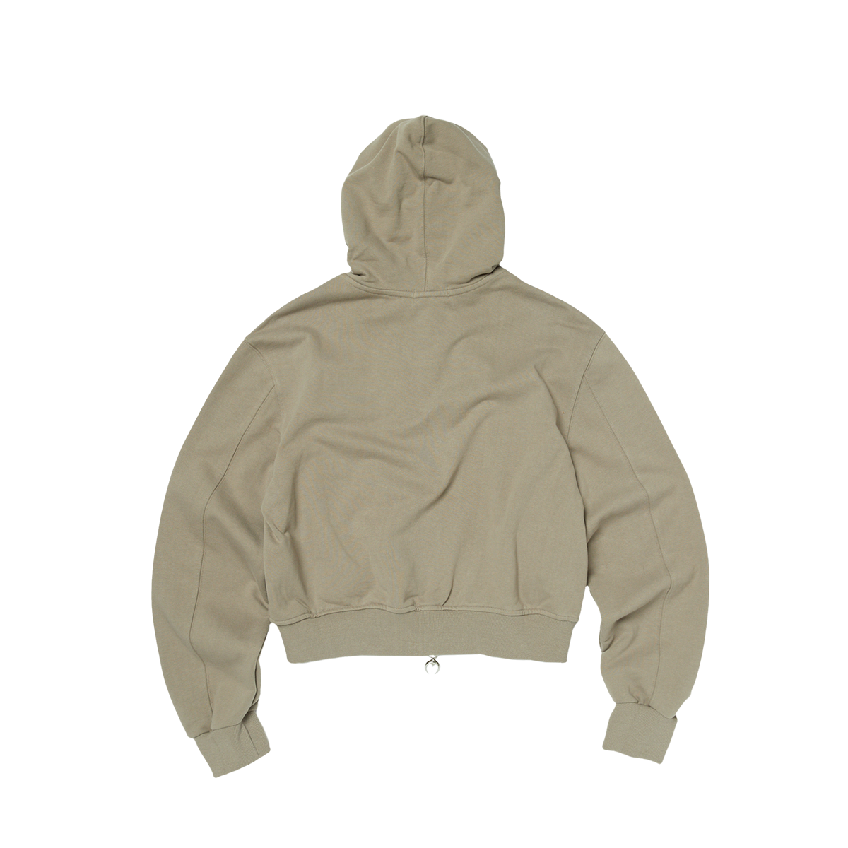 TC STUDDED LINE CROPPED ZIP-UP HOODIE