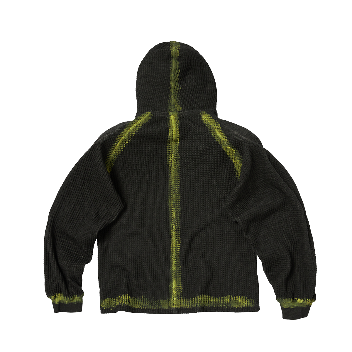 BULK SHOULDER PAINTED LINE WAFFLE HOODIE