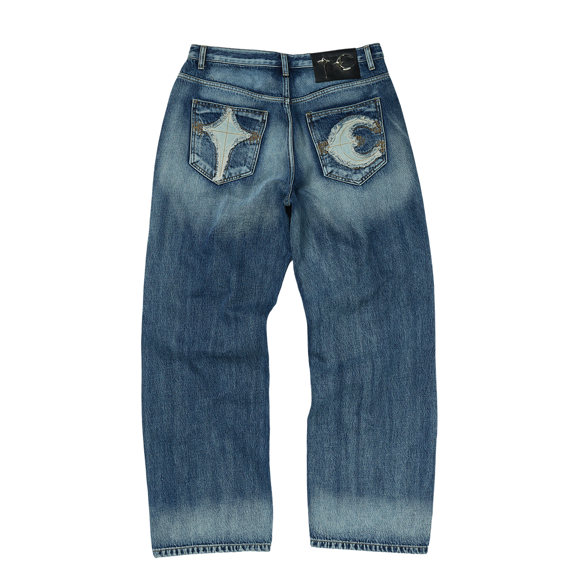 TC Bone Leather Denim Pants