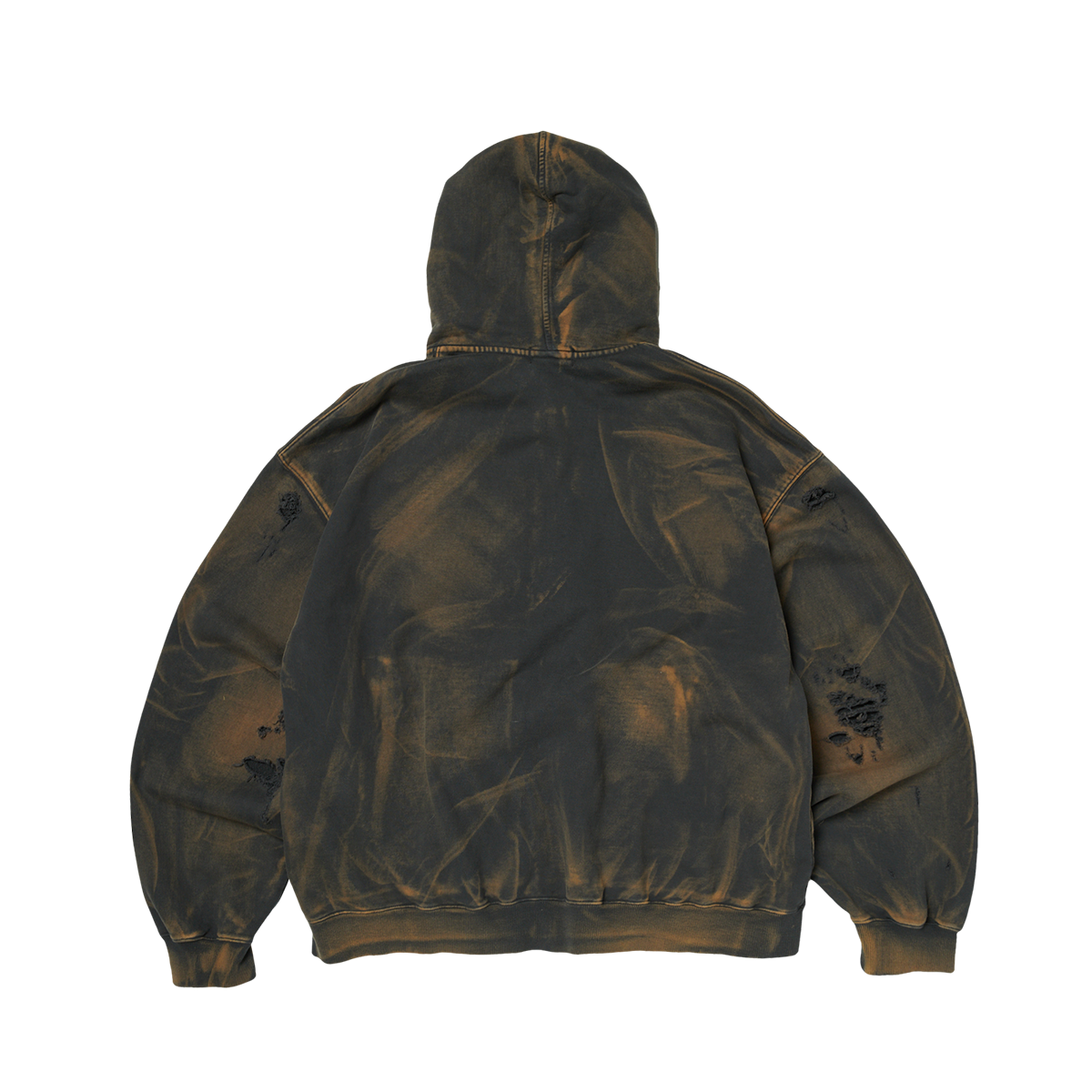 TC TWO TONE WASHED ZIP-UP HOODIE