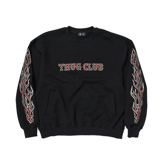 Leather Flame Sweatshirt