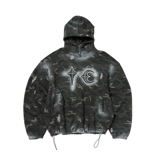 Sprayed Camoflage Rock Hoodie