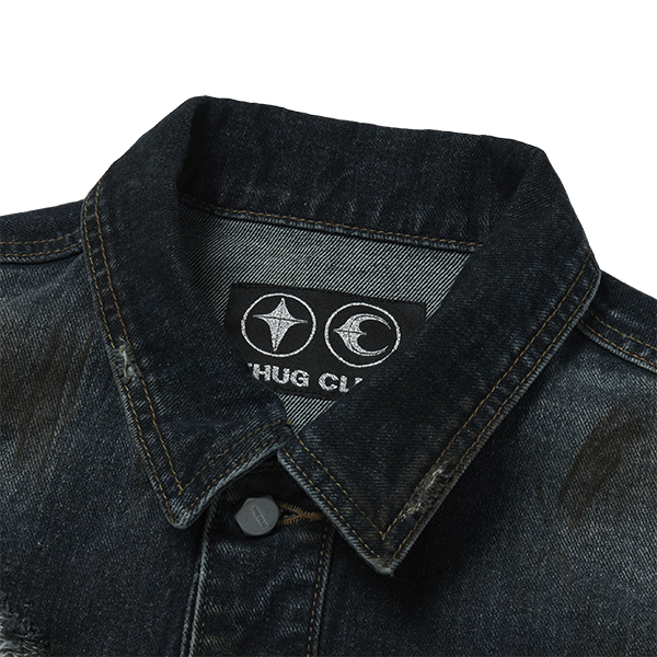 Burn Down Denim Jacket – thug club Burn Down Denim Jacket – thug club