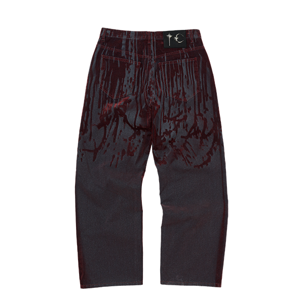 Blood Lazered Denim Pants – thug club Blood Lazered Denim Pants – thug club