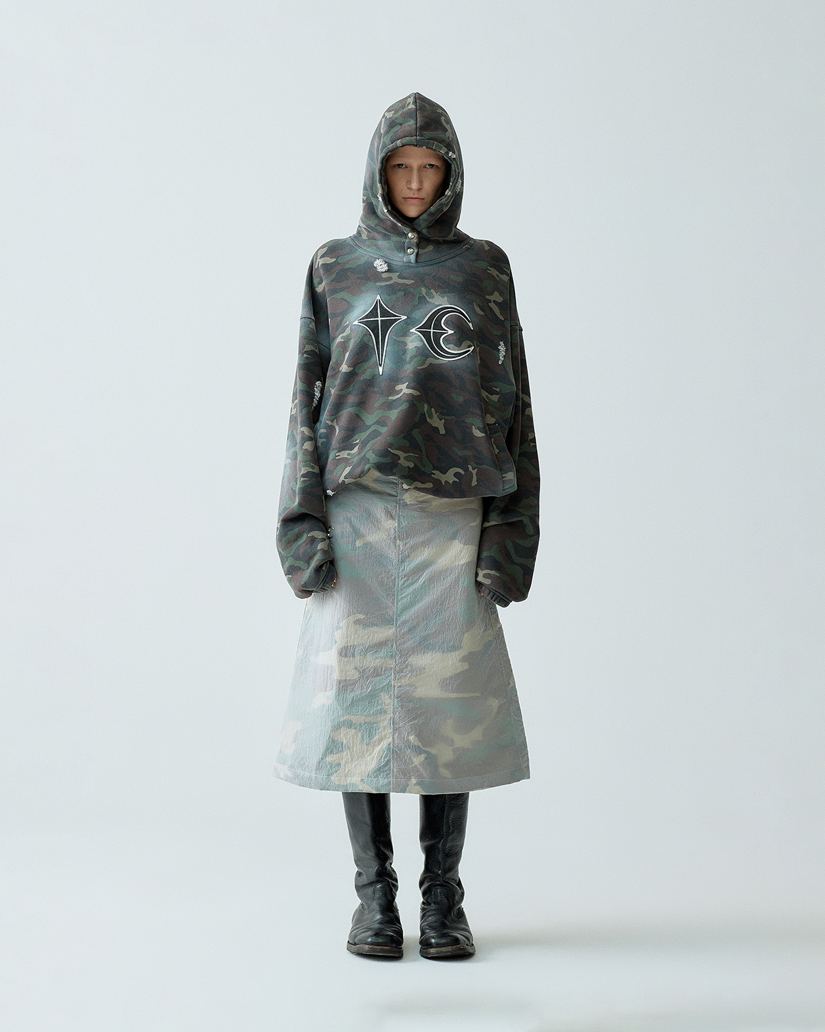 Sprayed Camoflage Rock Hoodie – thug club Sprayed Camoflage Rock Hoodie – thug club