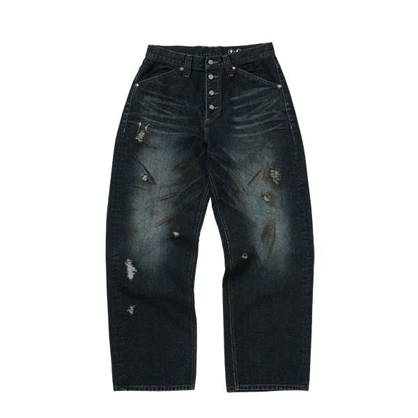Burn Down Denim Pants – thug club Burn Down Denim Pants – thug club