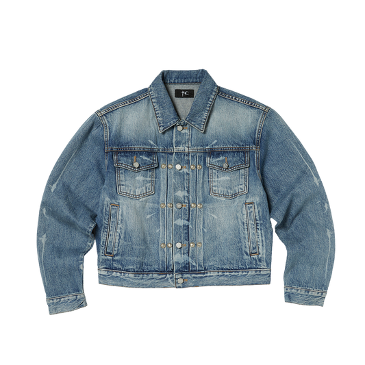 TC SPINE LASER DENIM JACKET