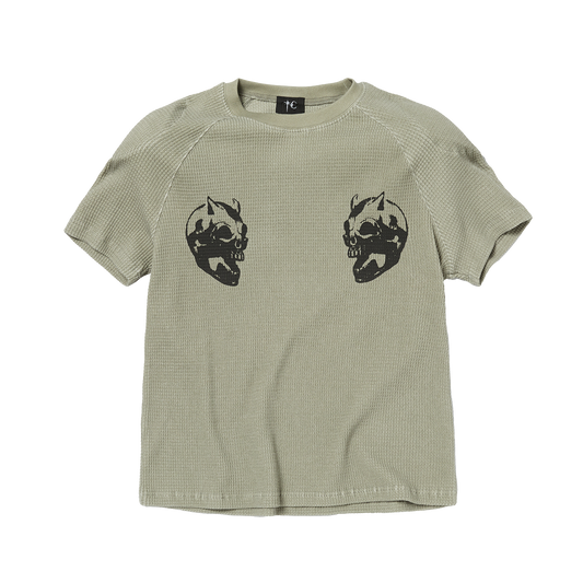 BULK SHOULDER WAFFLE T-SHIRT