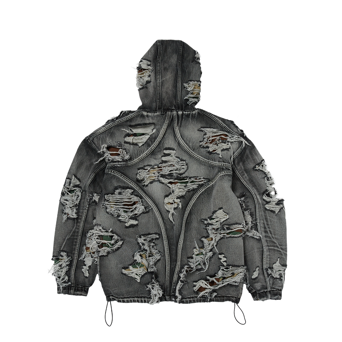 Hell Denim Camo Hooded Zip-Up