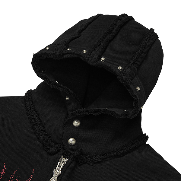 Dragon Stud Zip-up hoodie – thug club Dragon Stud Zip-up hoodie – thug club