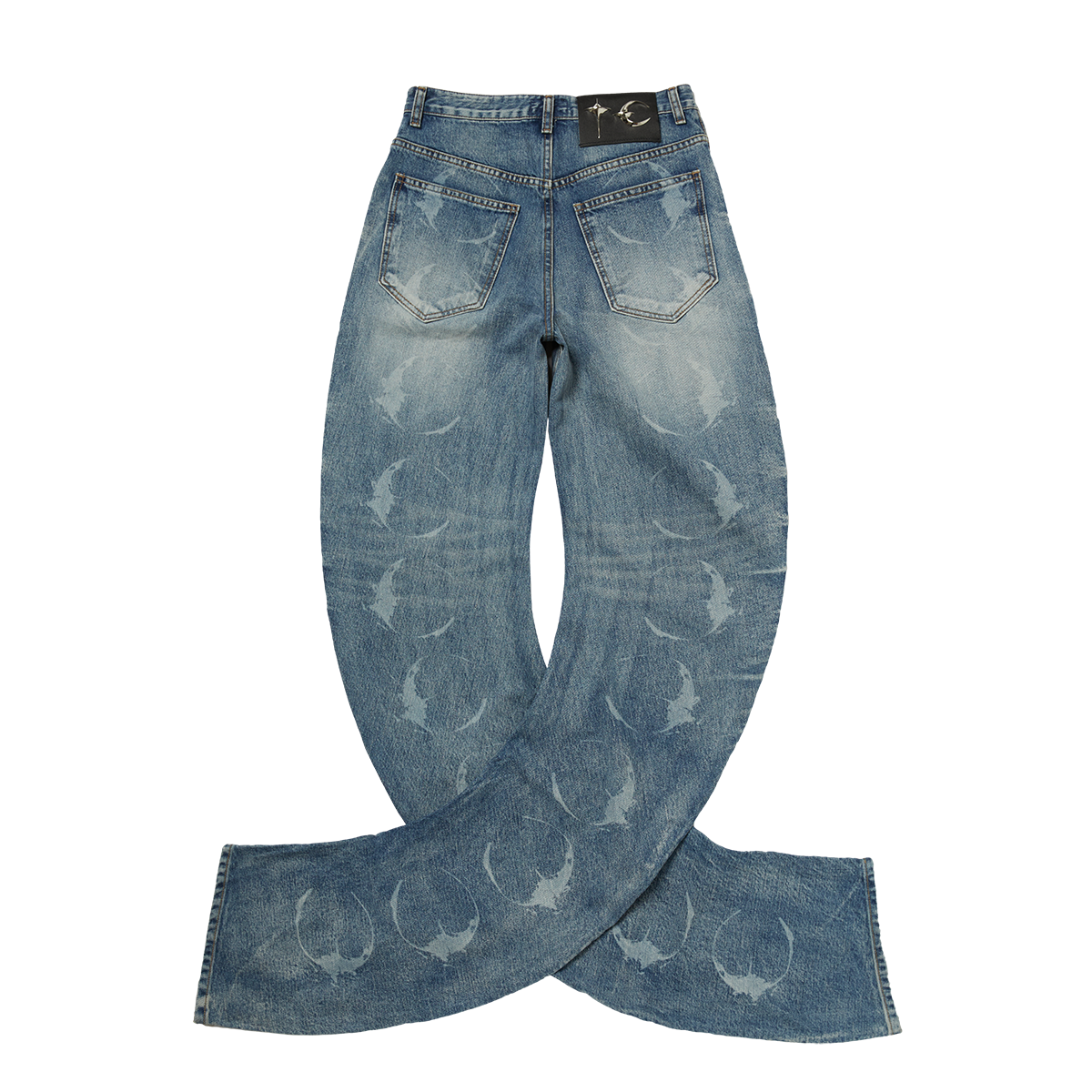 TC LASER WASHED PARKOUR DENIM PANTS