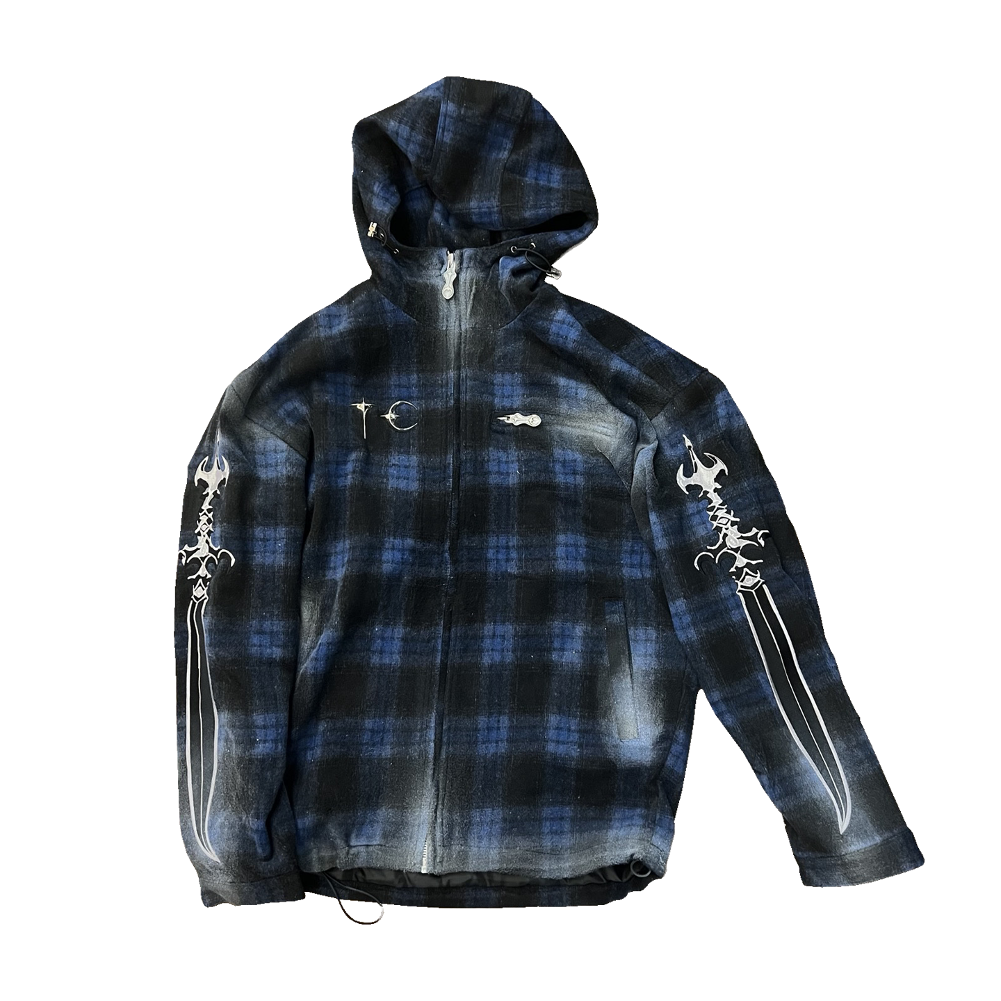 Arab Sword Flannel Zip-up – thug club Arab Sword Flannel Zip-up – thug club