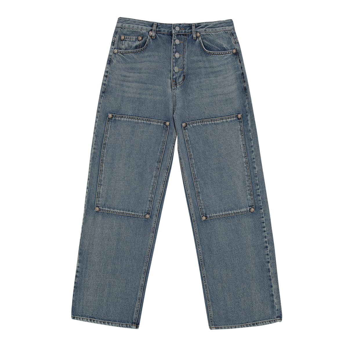 Double Knee Laser Denim pants