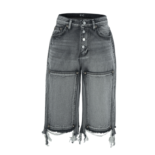 Double Knee Denim Shorts