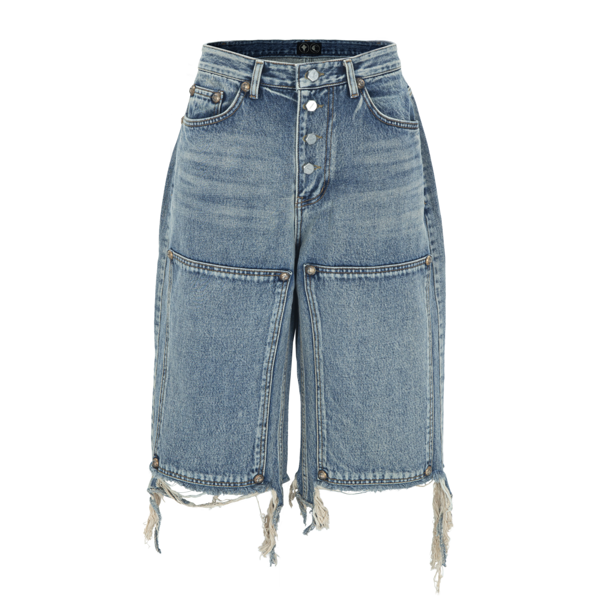 Double Knee Denim Shorts