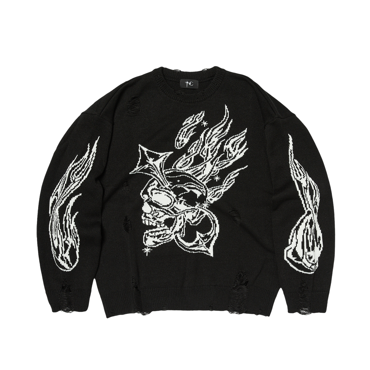 TC CHROME SKULL KNIT SWEATER