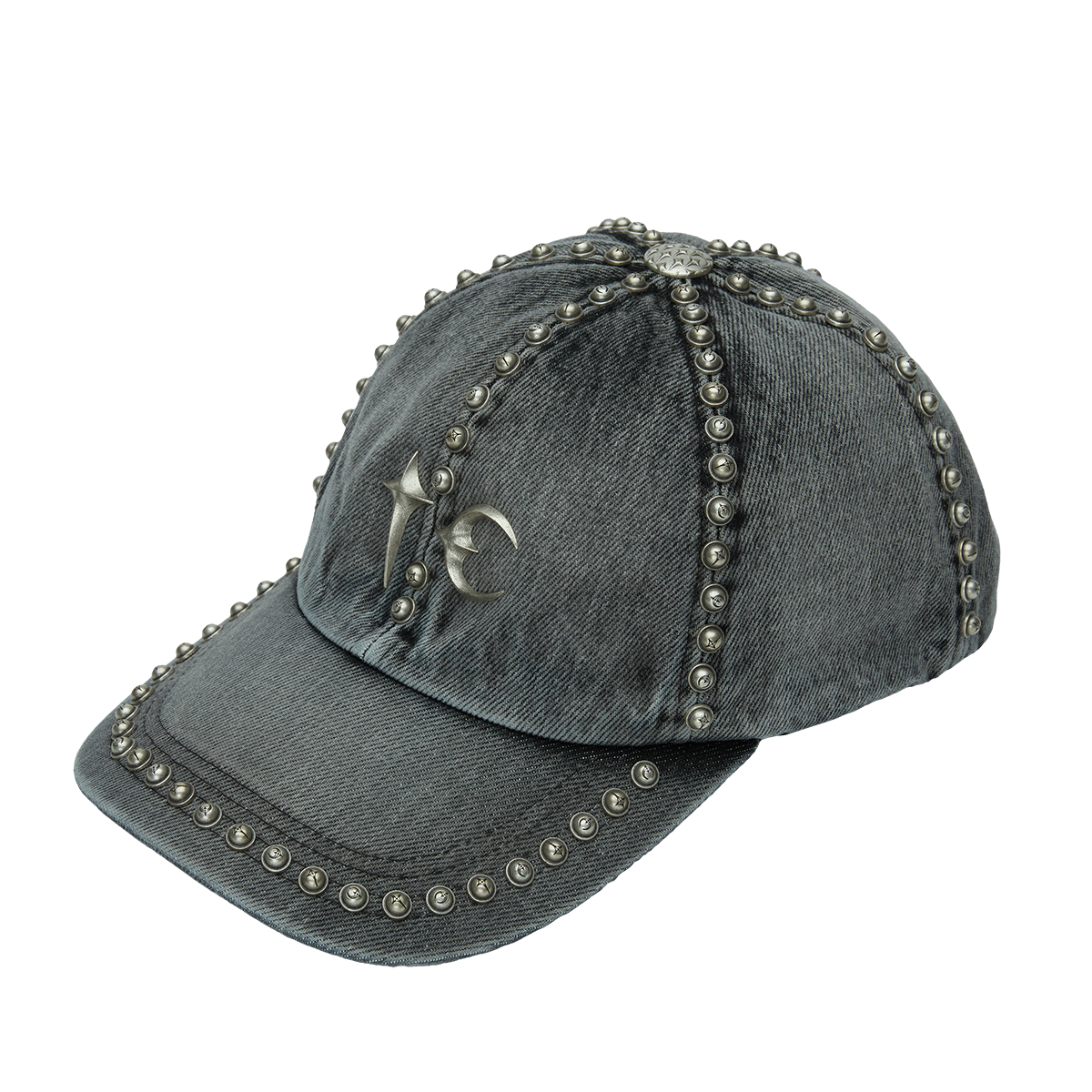 Studded Denim cap