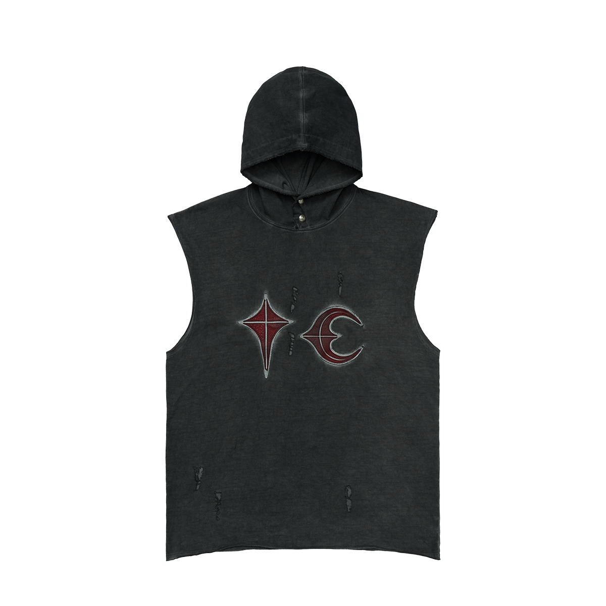 Rock Hooded Vest – thug club Rock Hooded Vest – thug club