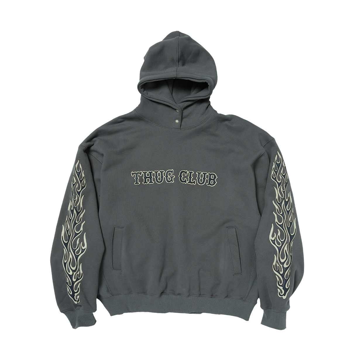 Leather Flame Hoodie