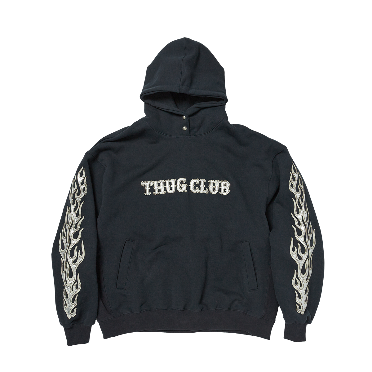 Leather Flame Hoodie