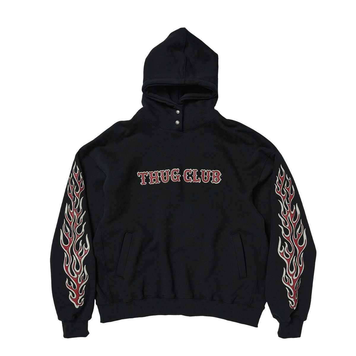 Leather Flame Hoodie
