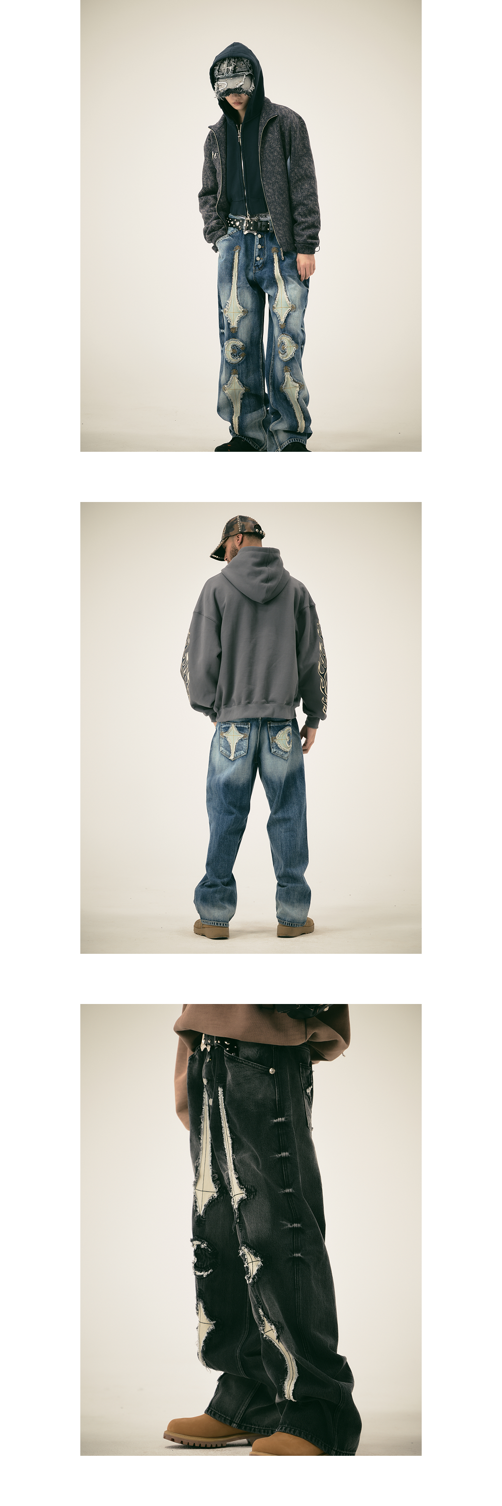 TC Bone Leather Denim Pants – thug club TC Bone Leather Denim Pants – thug club