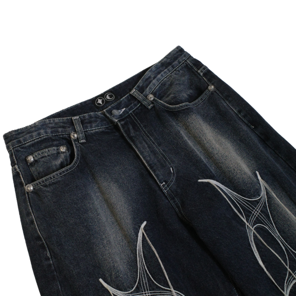 Tribal Tree Denim Pants – thug club Tribal Tree Denim Pants – thug club