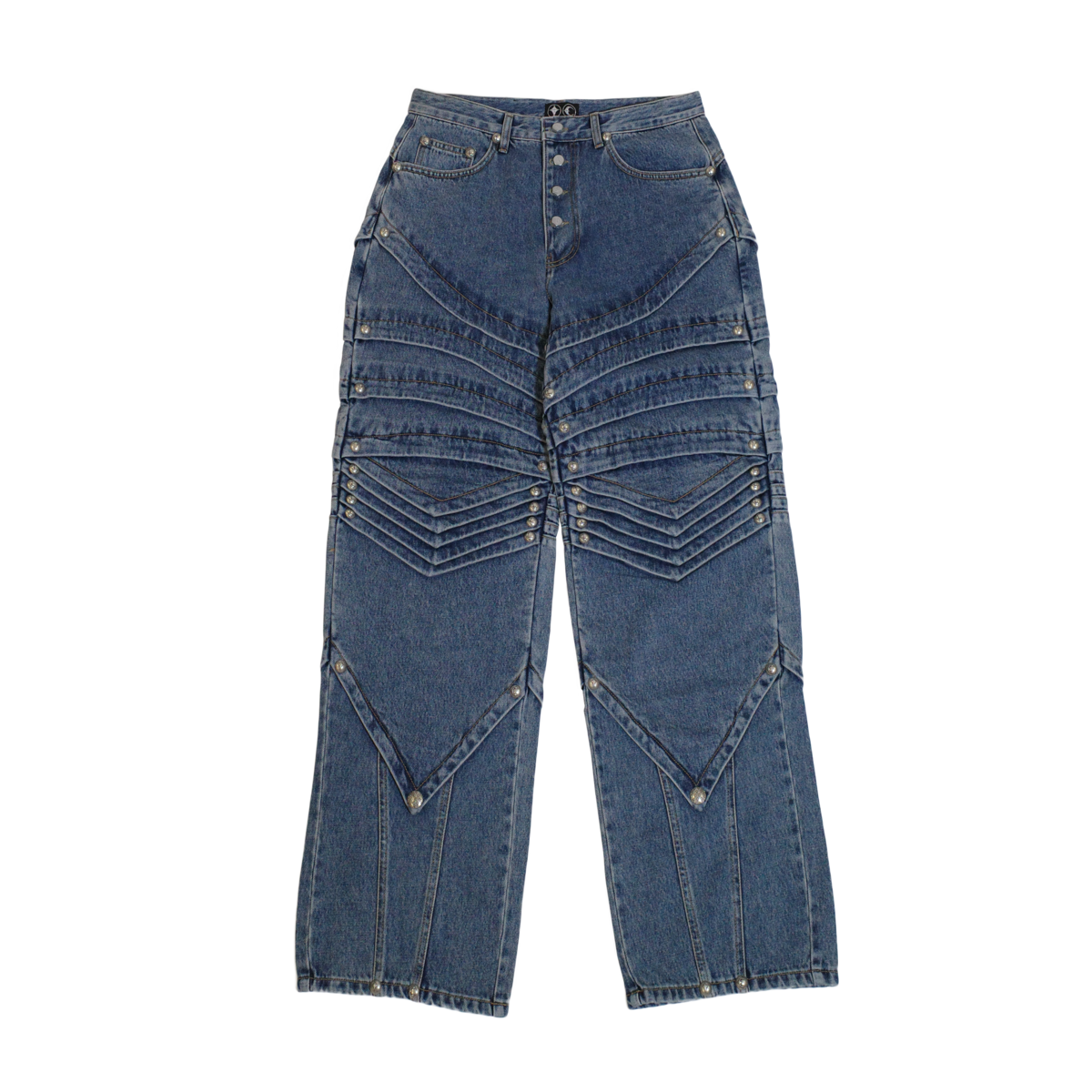 Full Stud Knight Denim Pants