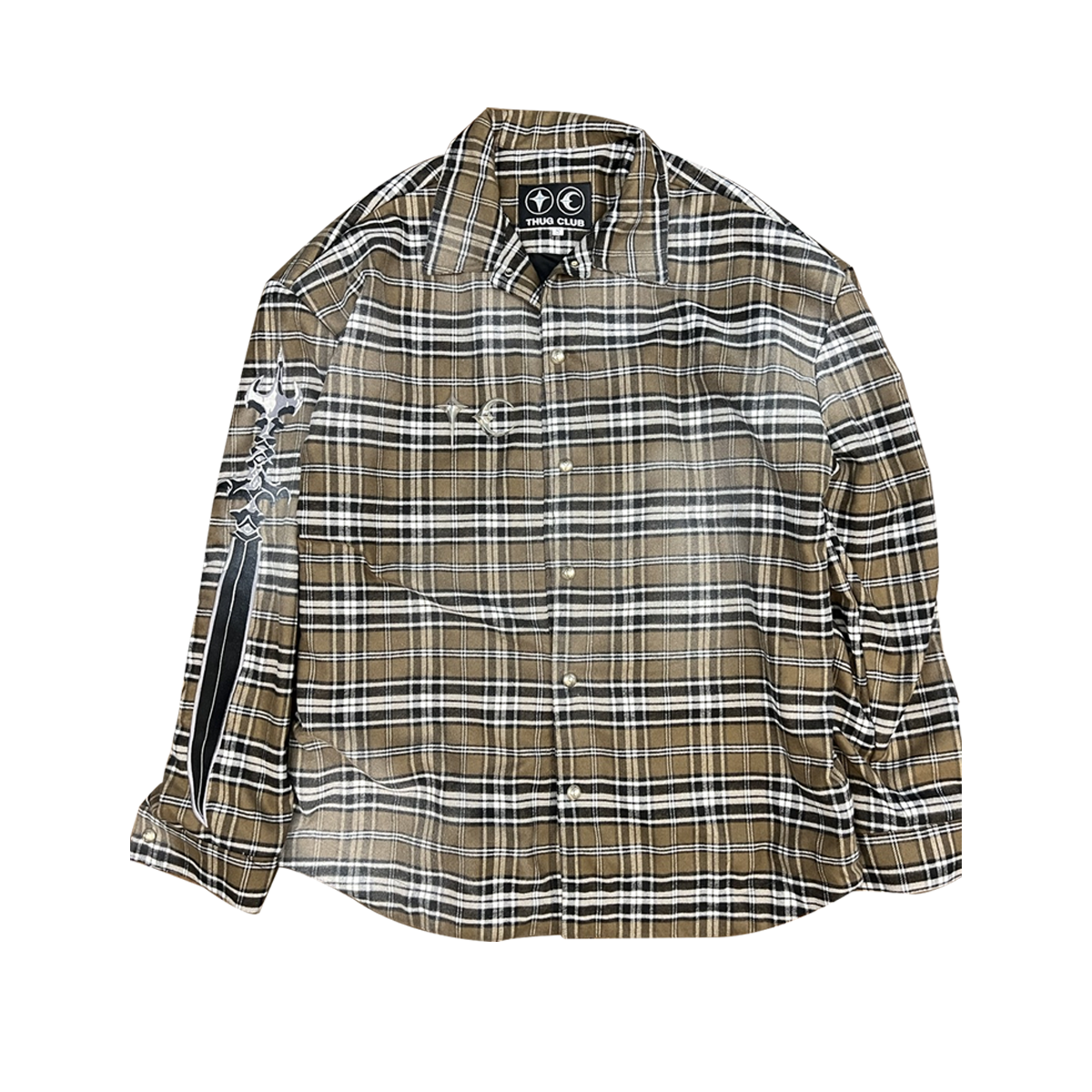 Arab Sword Flannel Shirt – thug club Arab Sword Flannel Shirt – thug club